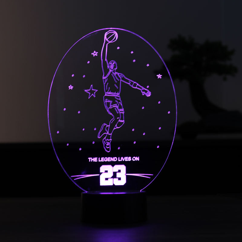 3-D Michael Jordan LED Lamp