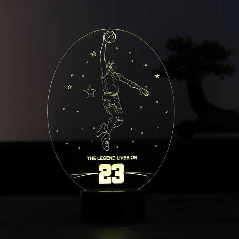 3-D Michael Jordan LED Lamp