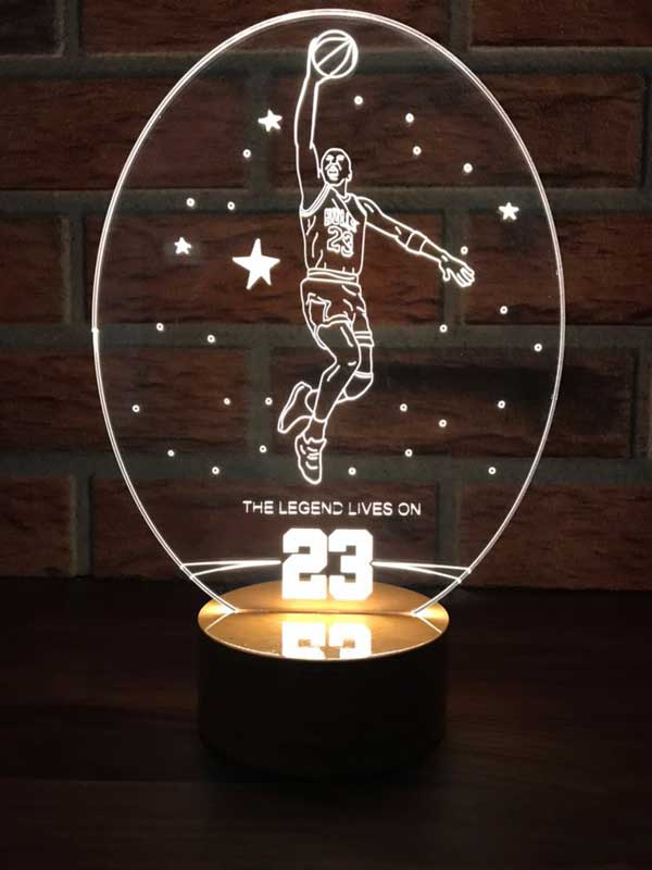 Michael Jordan Figürlü Dekoratif Hediye Led Masa Lambası | BYLAMP