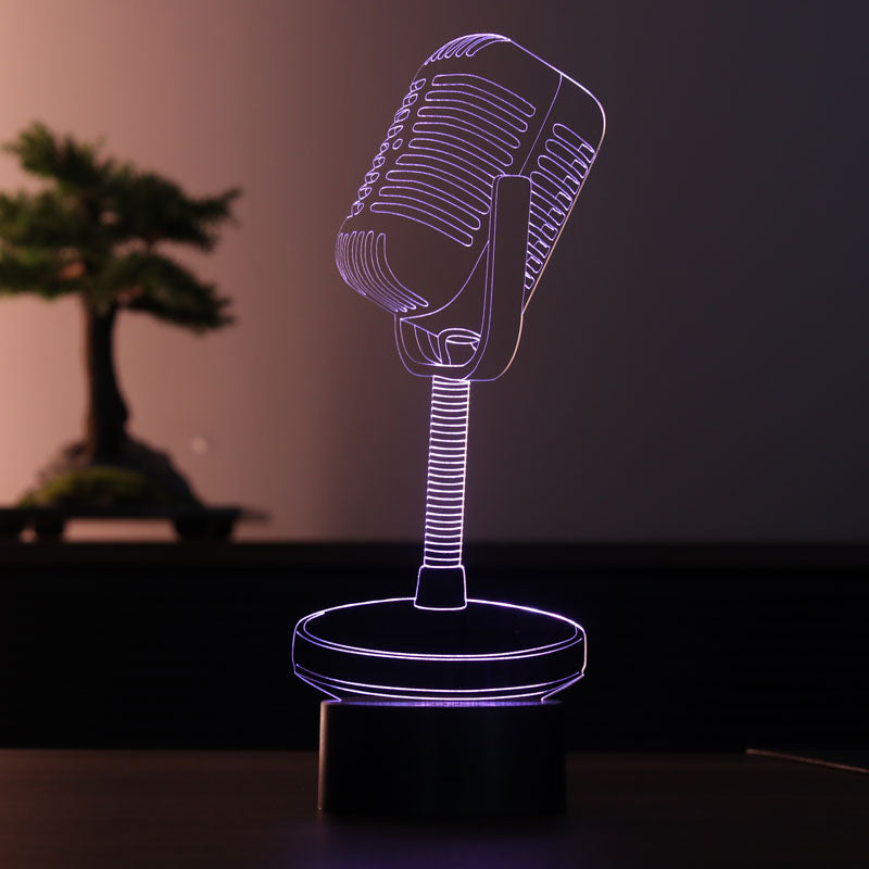 3-D-Mikrofon-LED-Lampe
