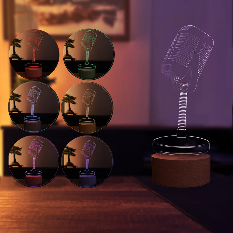 3-D Microphone LED Lamp