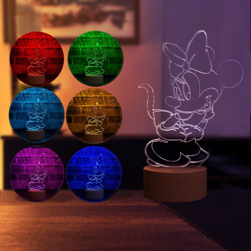 Minnie Mouse Figürlü Dekoratif Hediye Led Masa Lambası | BYLAMP