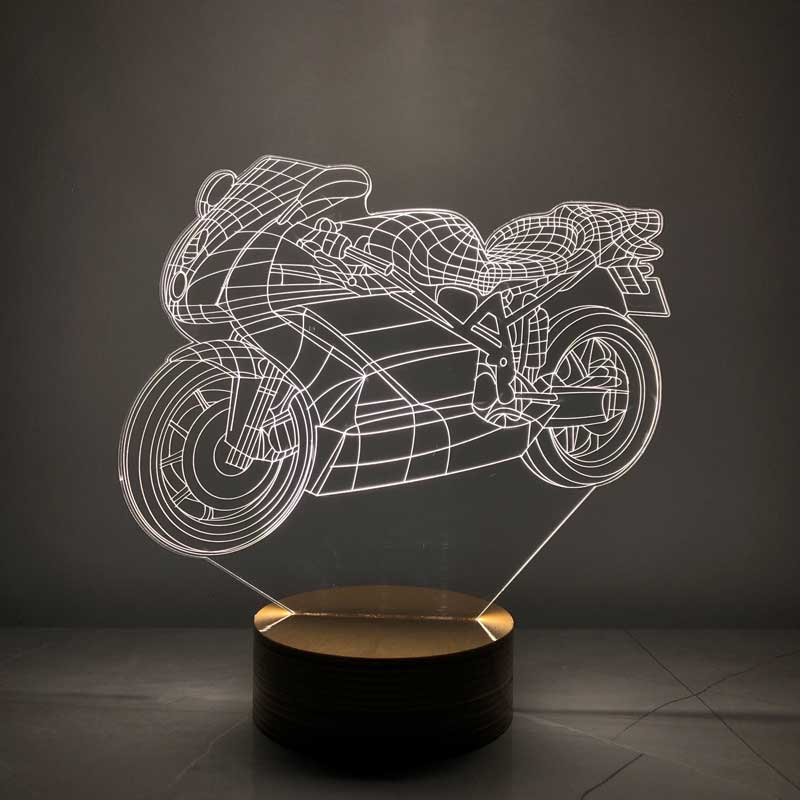3D دراجة نارية الصمام مصباح