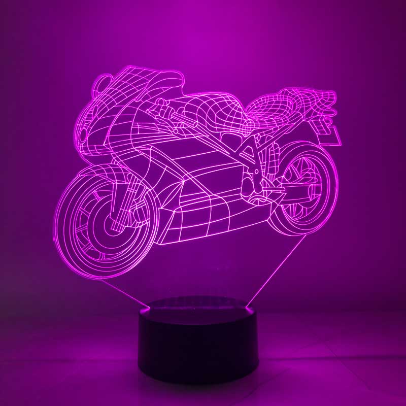 3D دراجة نارية الصمام مصباح