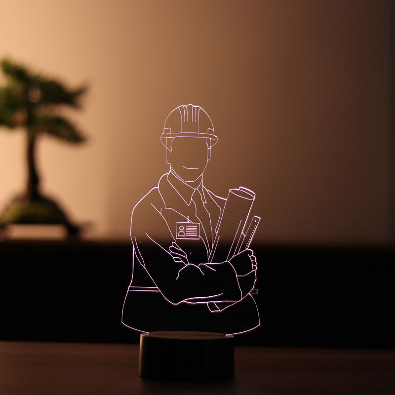 3-D engineer LED table lamp