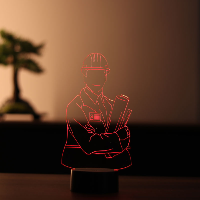 3-D engineer LED table lamp