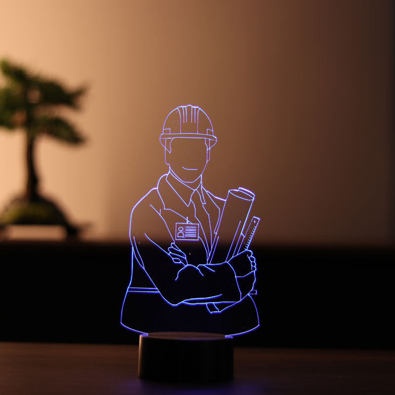 3-D engineer LED table lamp