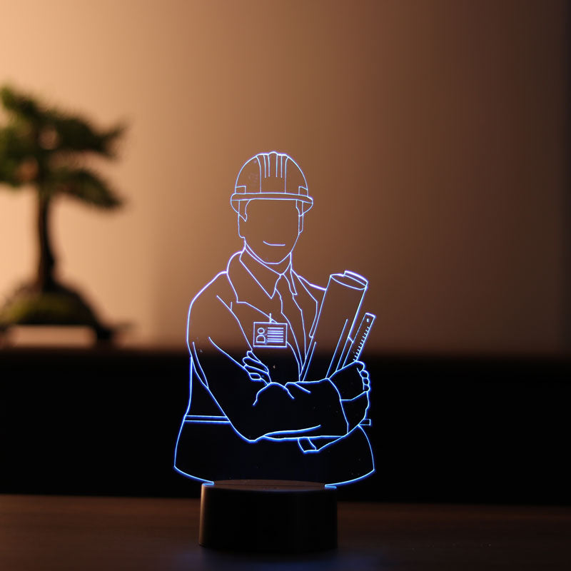 3-D engineer LED table lamp