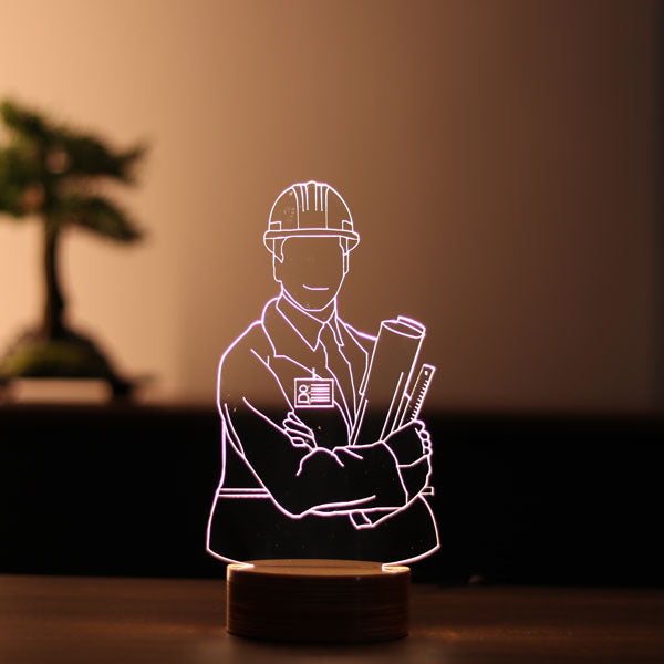 3-D engineer LED table lamp
