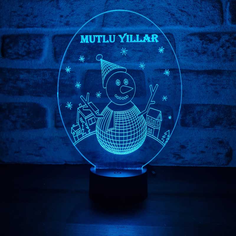 3-D happy New Year LED gift lamp