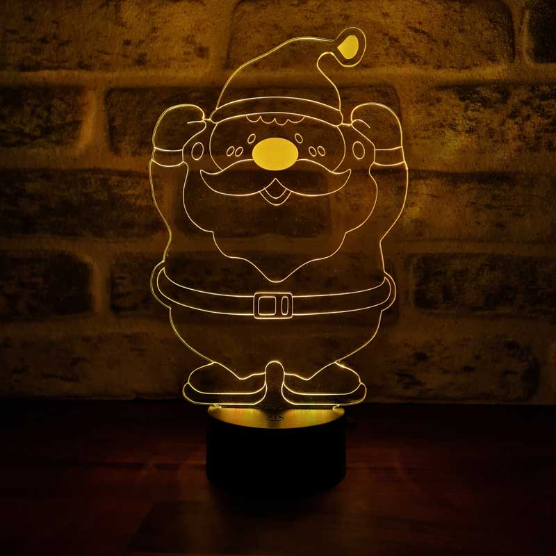 3D Santa Claus LED-Lampe