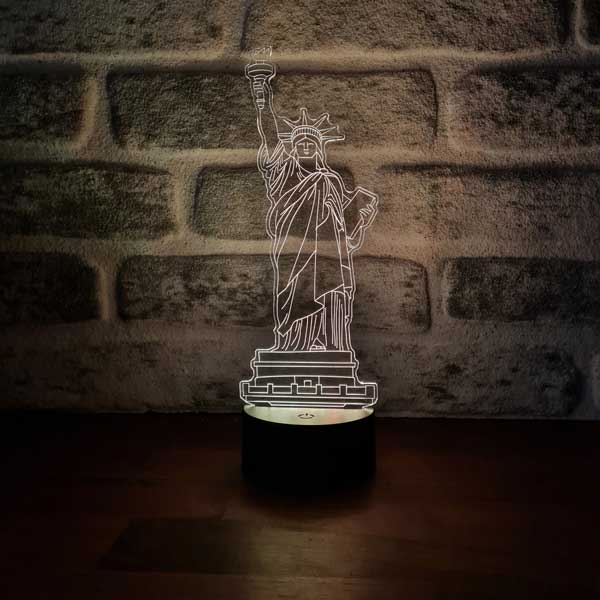 Özgürlük Heykeli Figürlü Dekoratif Hediye Led Masa Lambası | BYLAMP