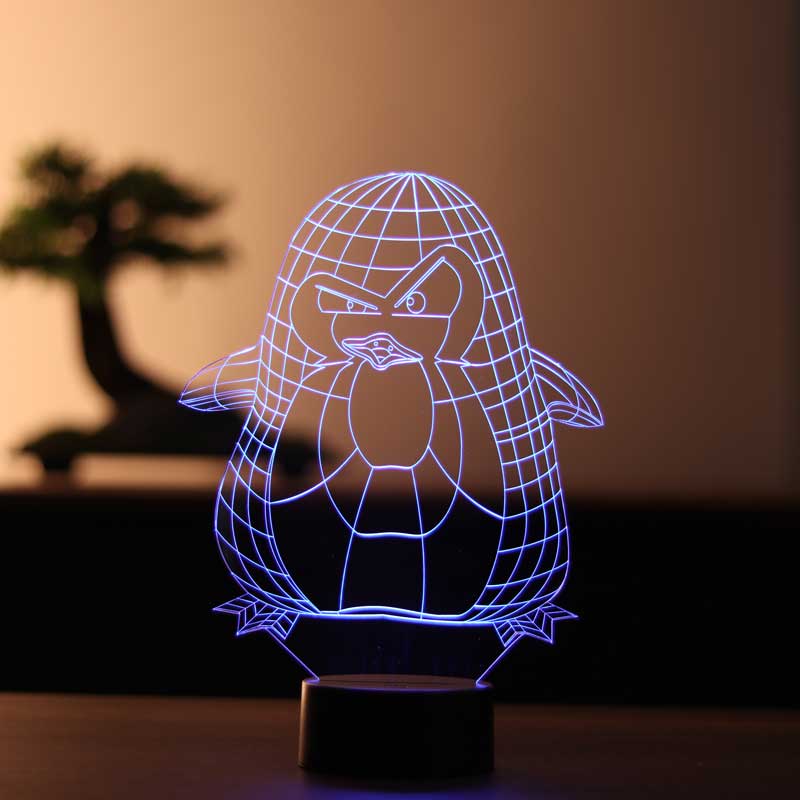 3-D-Pinguin-LED-Tischlampe