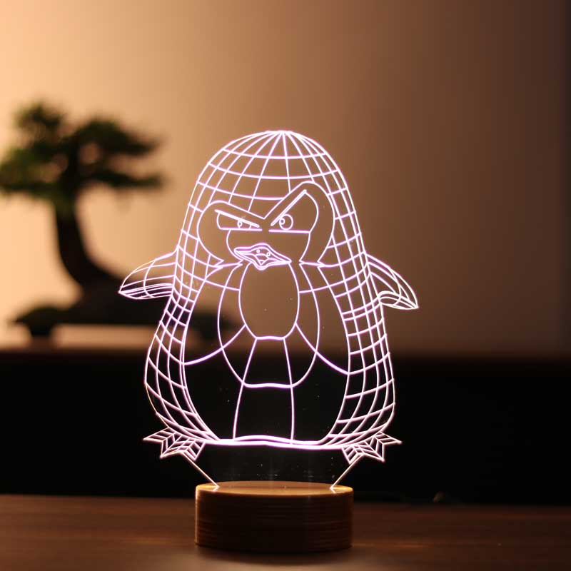 3D Penguin Led Table Lamp