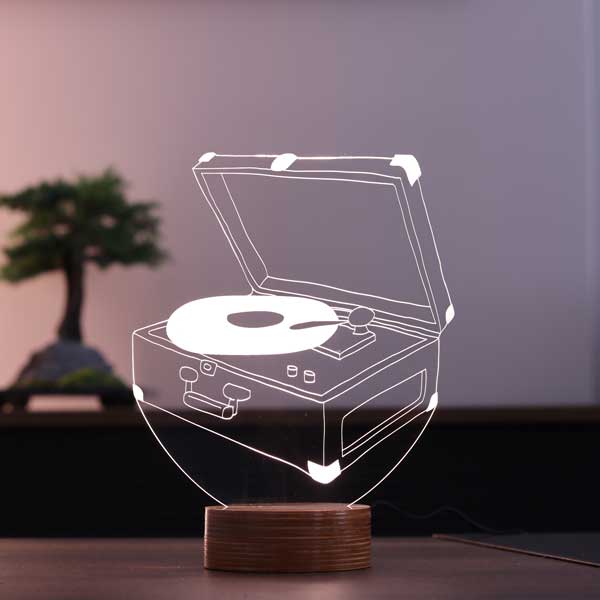 3D Plattenspieler Led Lampe