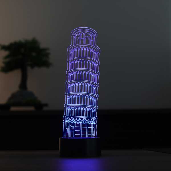 3D Pisa Tower Led Lamp