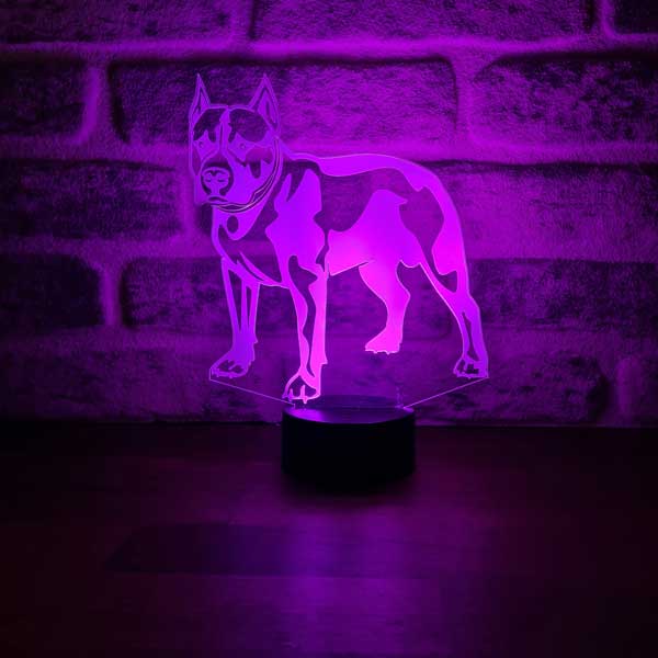 3-D Pitbull-LED-Lampe