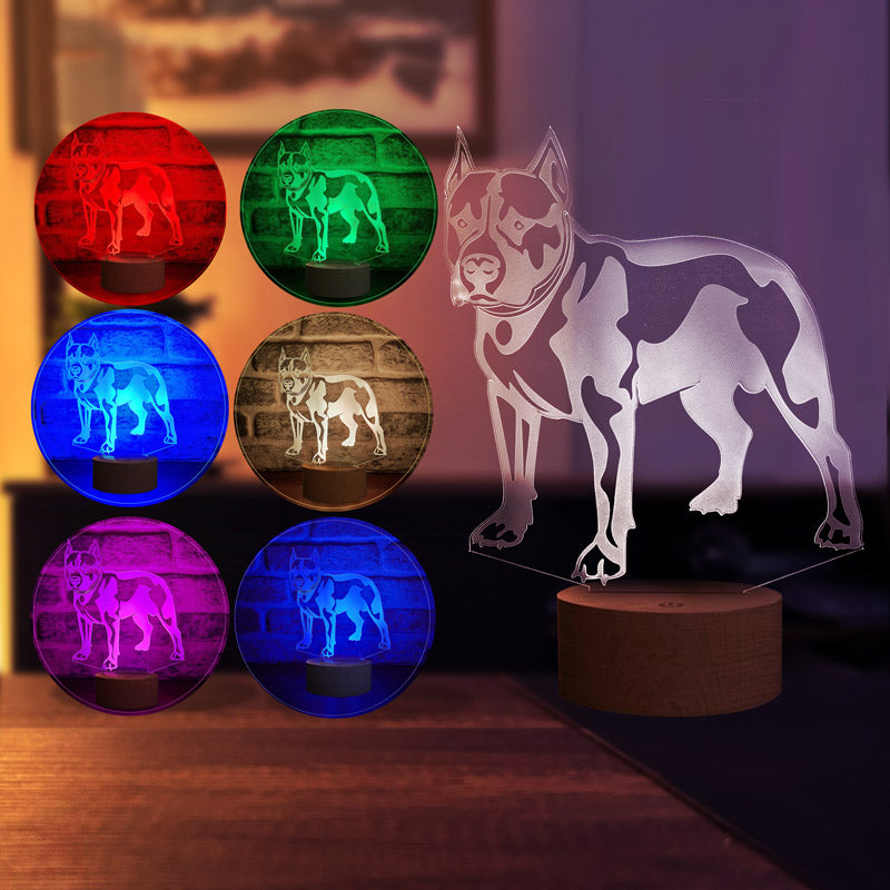 3D Pitbull Led Lamp