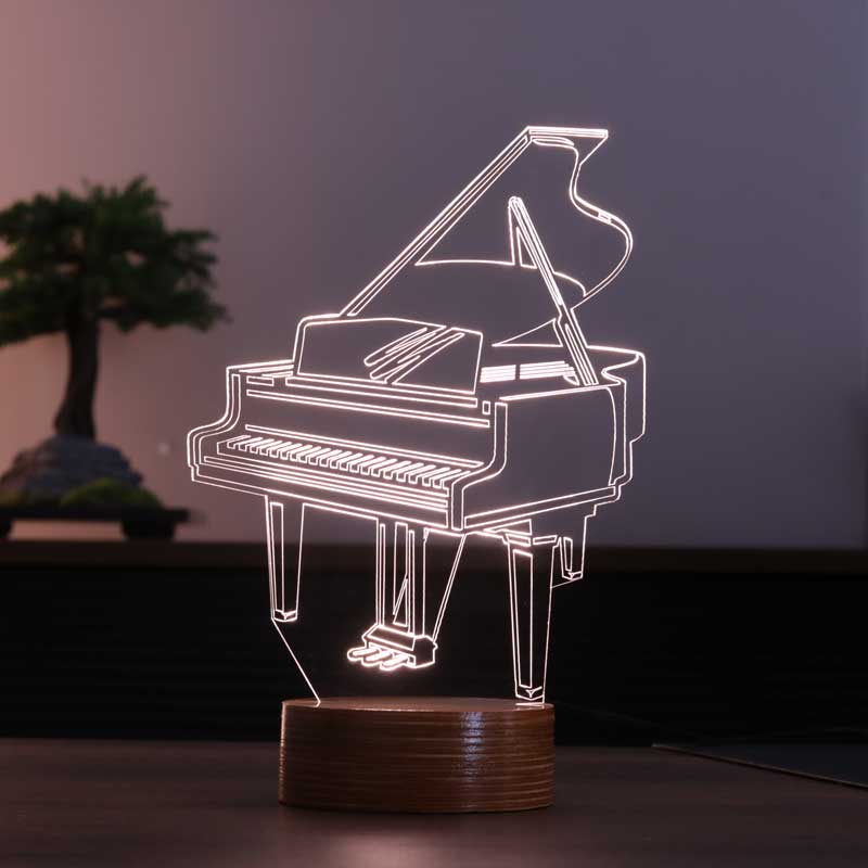 3D البيانو أدى مصباح
