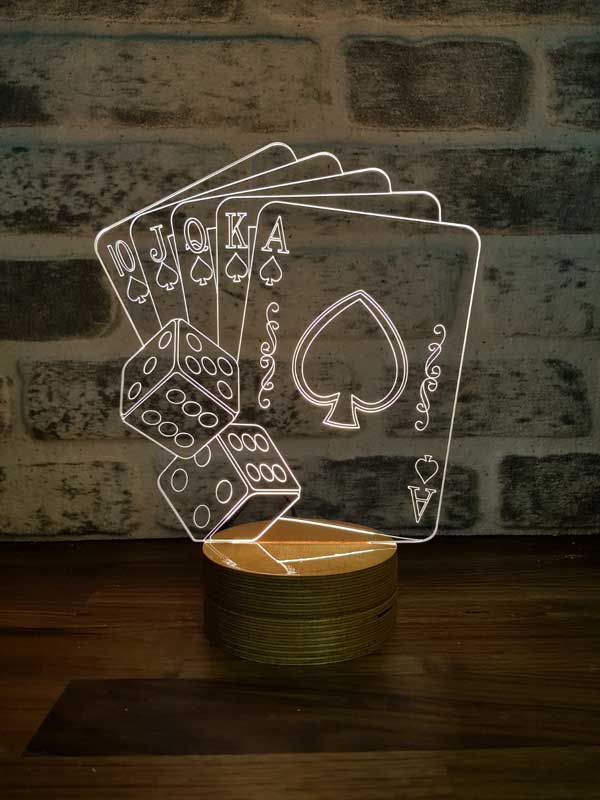 3D Poker Led Lamp