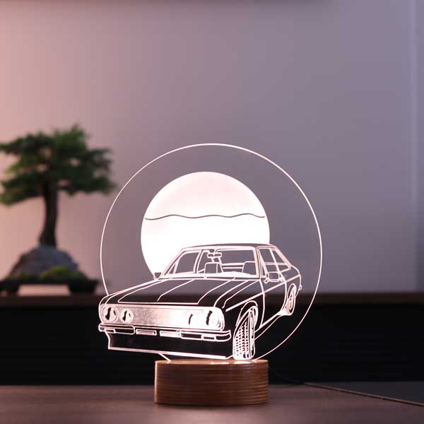 3-D retro car led lamp