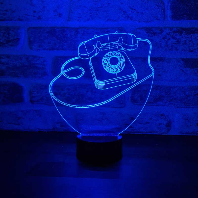 3D Retro Phone LED Lamp