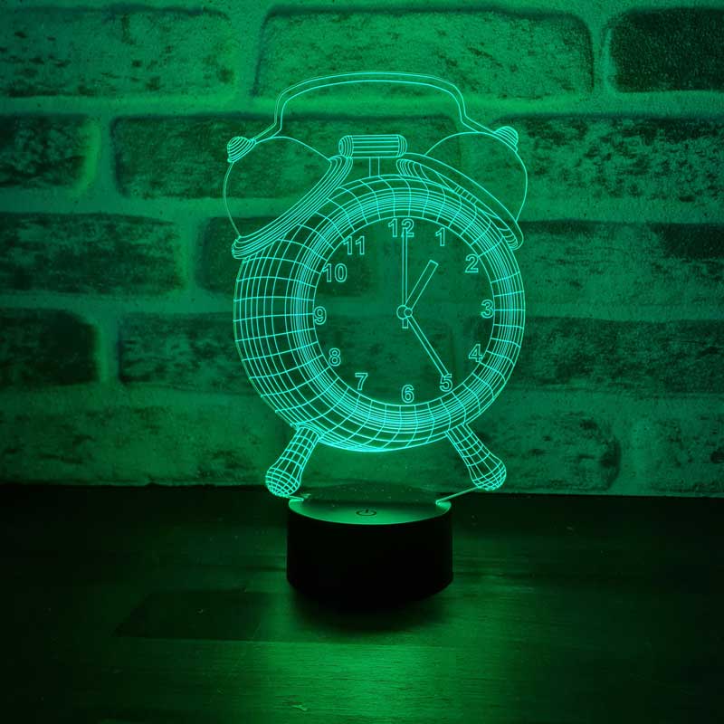 Çalar Saat Figürlü Dekoratif Hediye Led Masa Lambası | BYLAMP