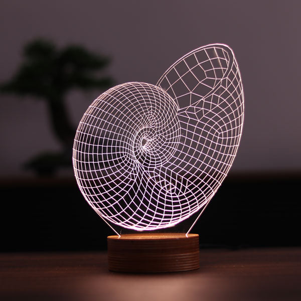 3-D Snail Shell LED Lamp