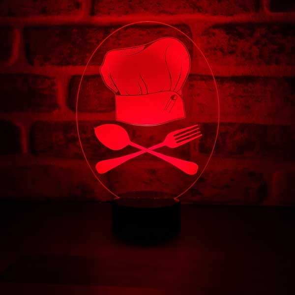 3D Chef Cook LED Lamp