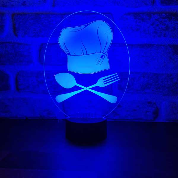 3D Chef Cook LED Lamp