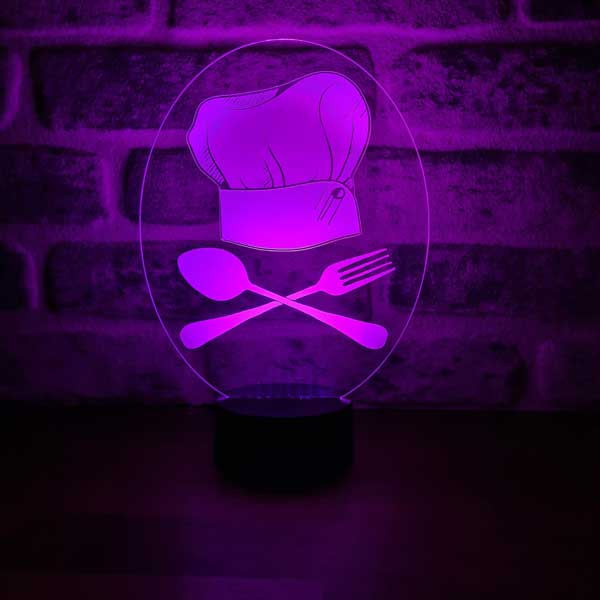 3D Chef Cook LED Lamp