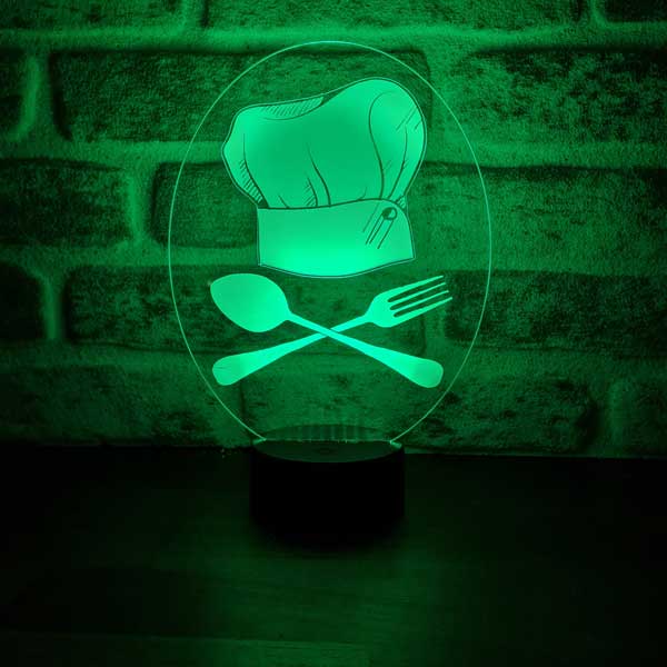 3D Chef Cook LED Lamp