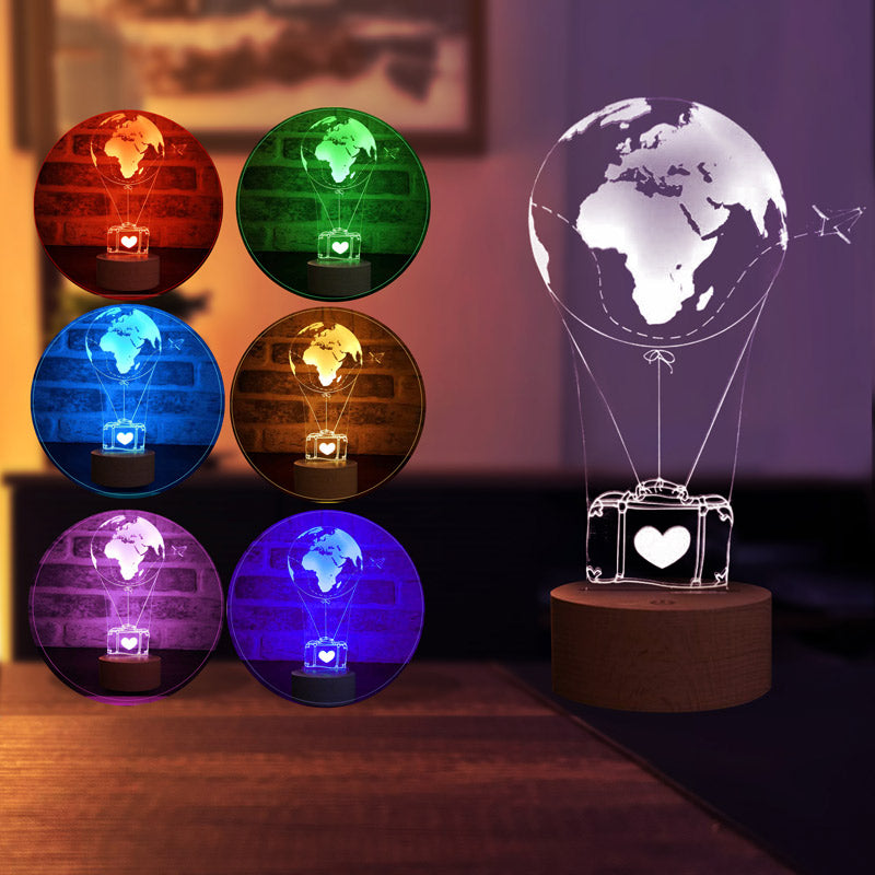 Lámpara de mesa led globo de viaje