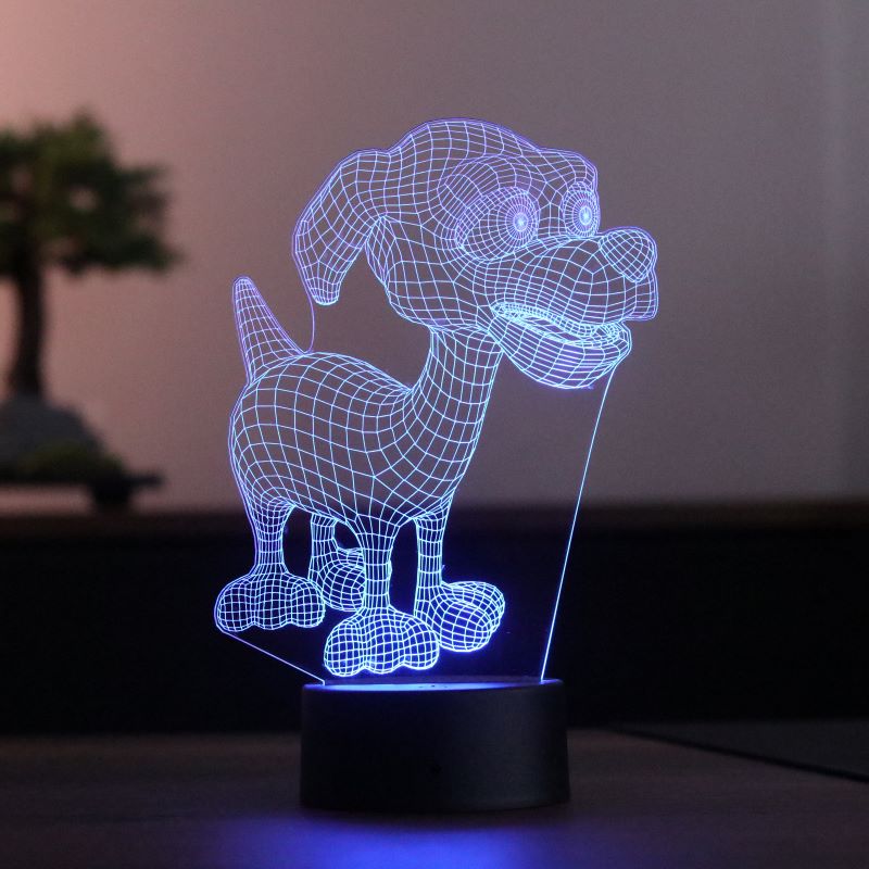 Şirin Minik Köpek Figürlü Dekoratif Hediye Led Masa Lambası | BYLAMP