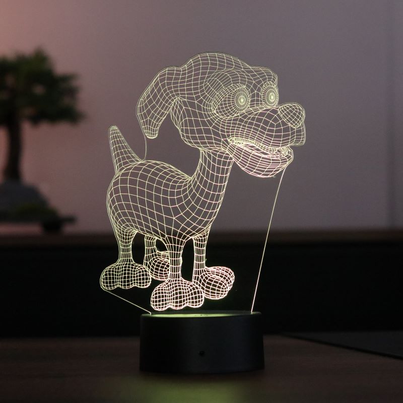 Şirin Minik Köpek Figürlü Dekoratif Hediye Led Masa Lambası | BYLAMP