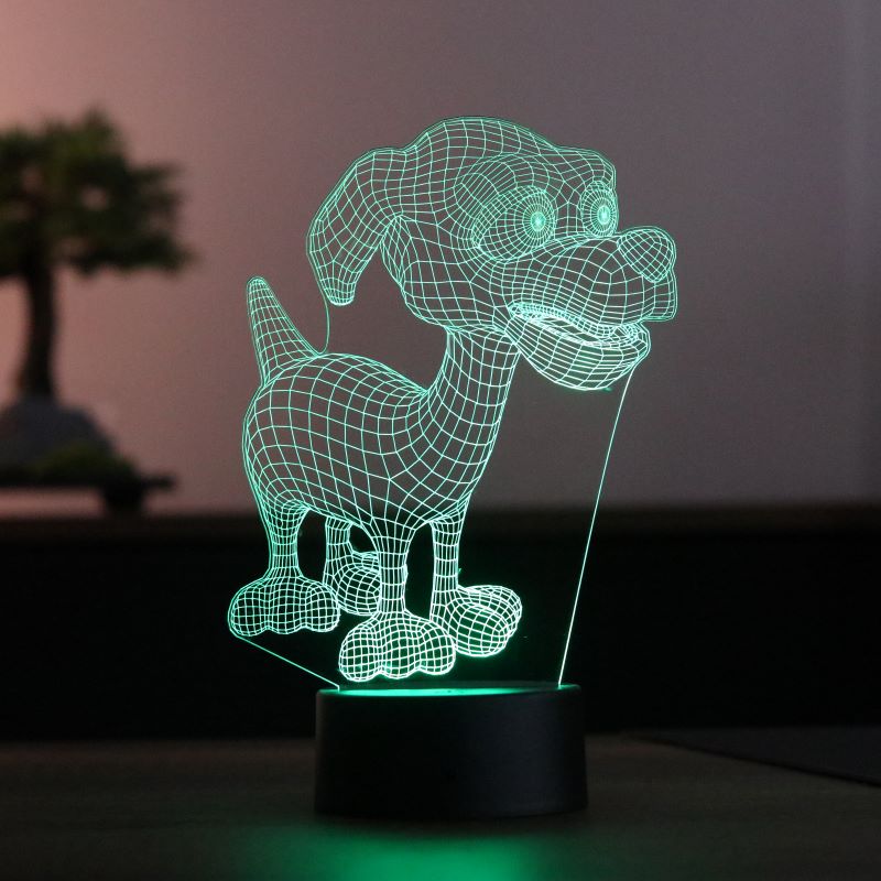 3D cute tiny dog ​​lamp