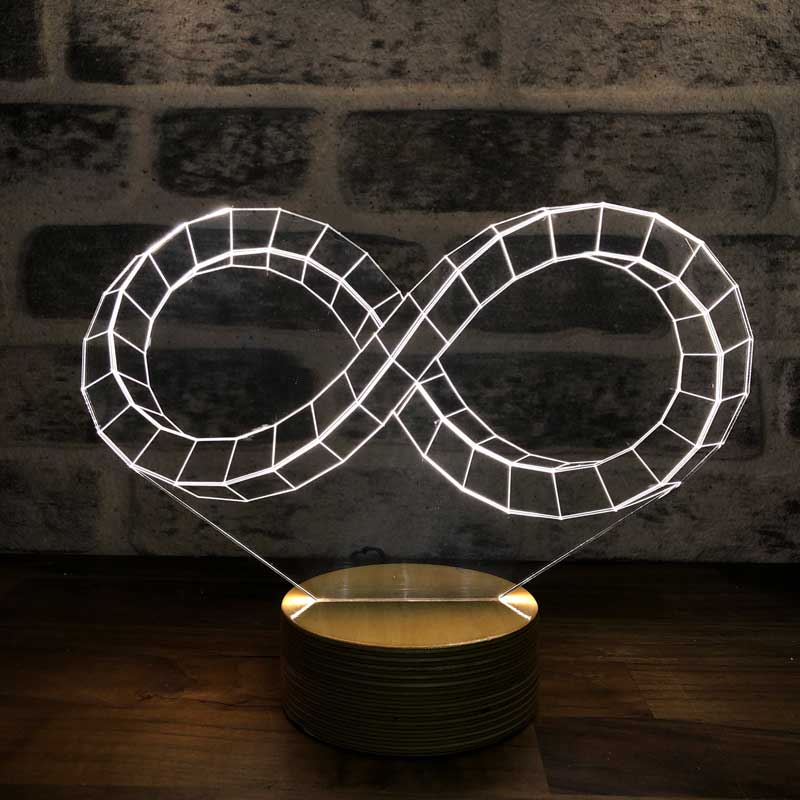 3 Dimensionale Infinity Sign LED-Lampe