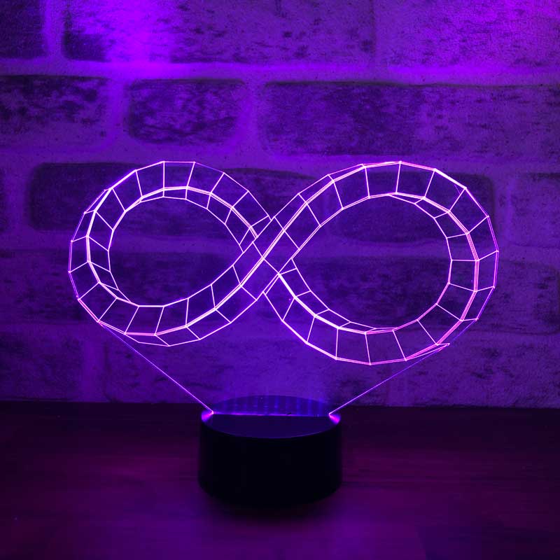 Lámpara led 3D Infinity Mark