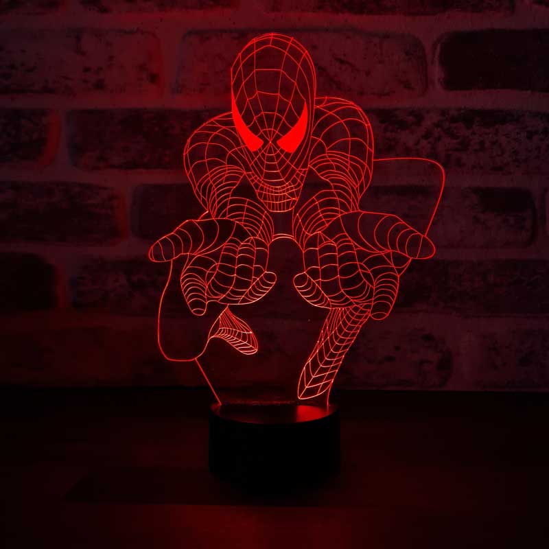 Spiderman Figürlü Dekoratif Hediye Led Masa Lambası | BYLAMP
