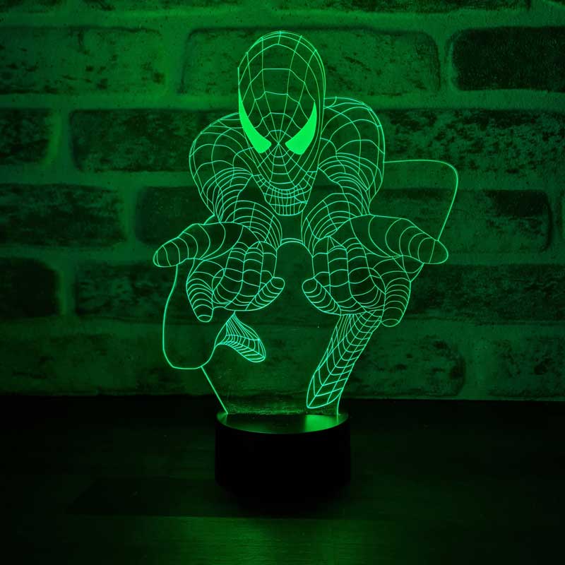 Spiderman Led Lambası Gece Lambası Masa Lambası Örümcek 3d Spiderman Lamba 3d Led Lamba | BYLAMP