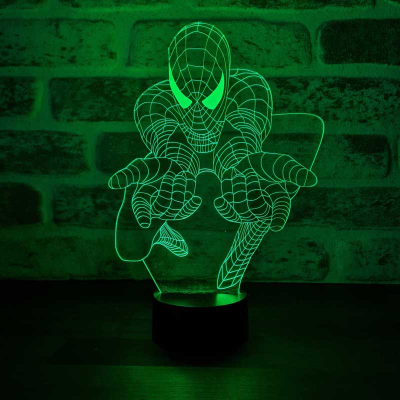 Luz nocturna LED 3-D Spiderman