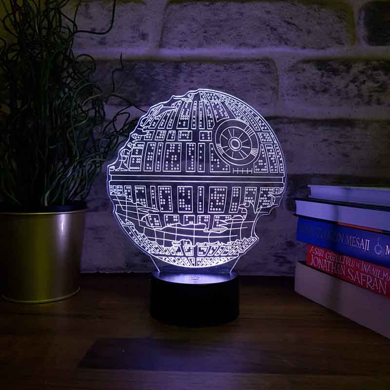 Star Wars Death Star Figürlü Dekoratif Hediye Led Masa Lambası |  BYLAMP