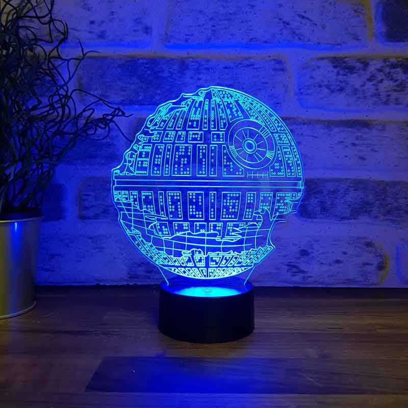 Lámpara led destruida de Star Wars en 3D