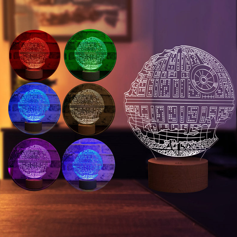 Star Wars Death Star Figürlü Dekoratif Hediye Led Masa Lambası |  BYLAMP