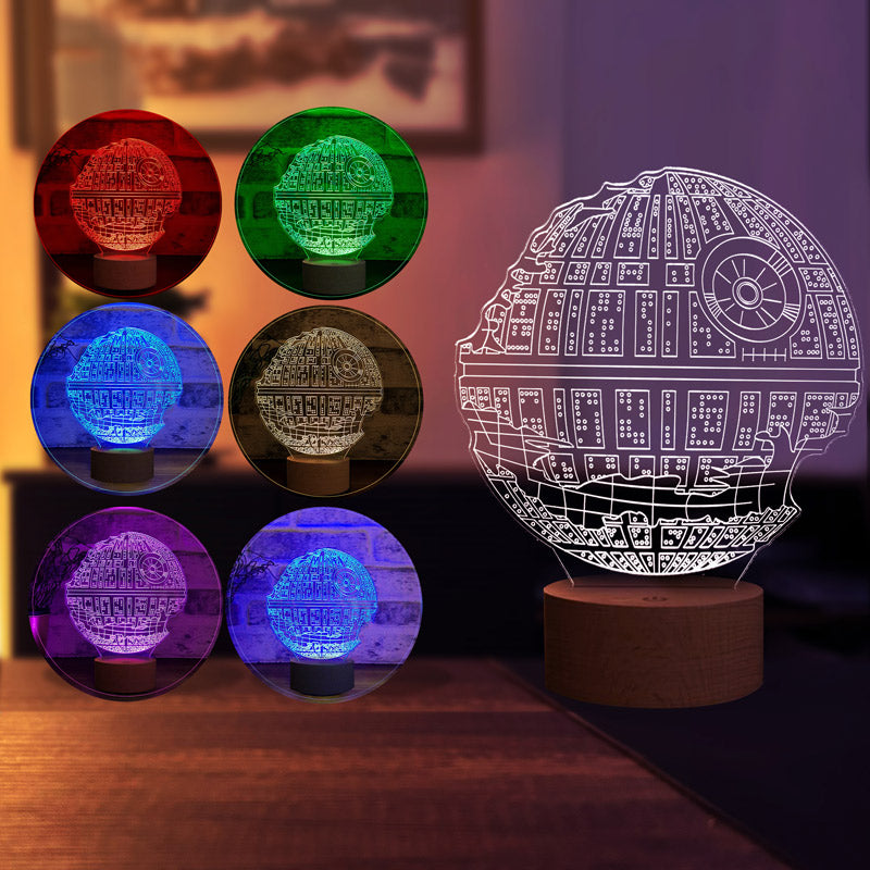3D Star Wars zerstört LED-Nachtlicht