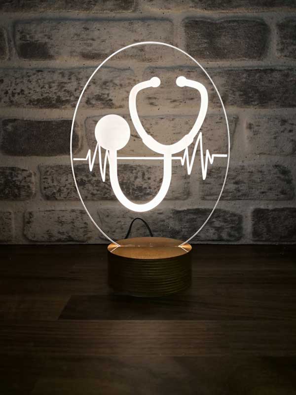 3-D stethoscope LED lamp