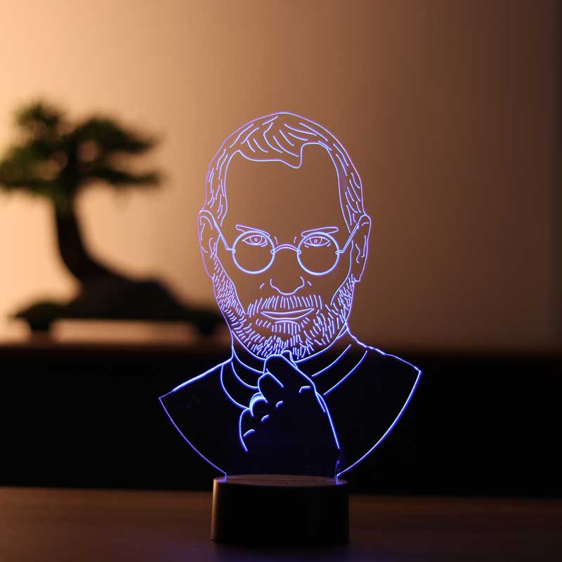 3D Steve Jobs Led Lampe