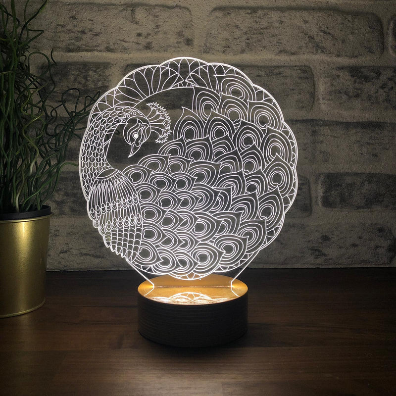 3D Peacock Lamp