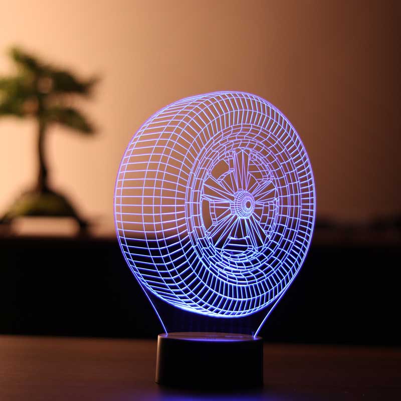 3-D wheel LED lamp