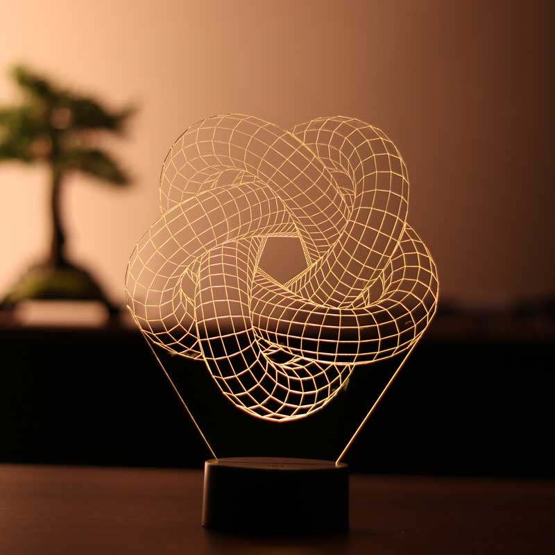 3D Torus Spiral Led Lamp